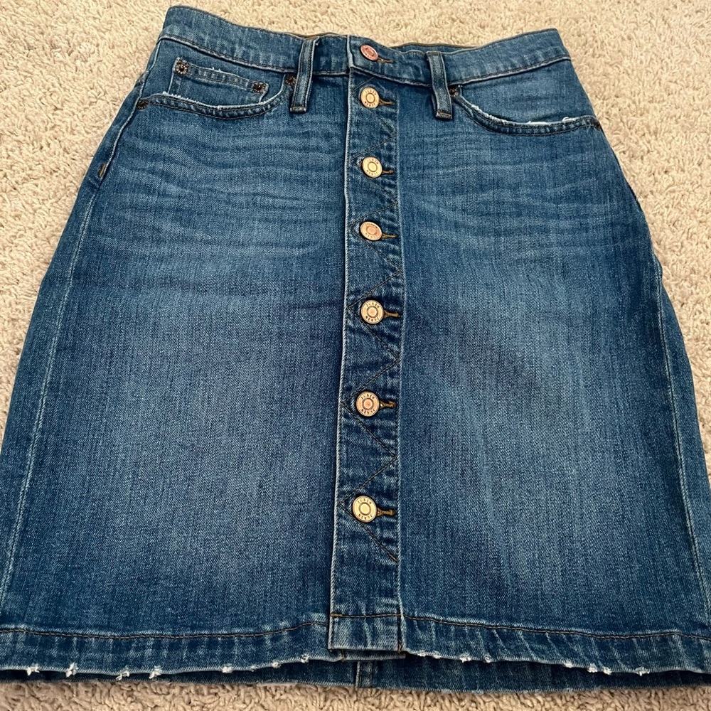 J. Crew Blue Denim Pencil Skirt